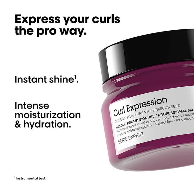 Loreal Professionnel Curl Expression Hair Mask 250ml For Curly & Coily Hair | Intense Moisturizing & Hydrating | Deep Nourishment, Anti Frizz, Shine Boost, Salon Results