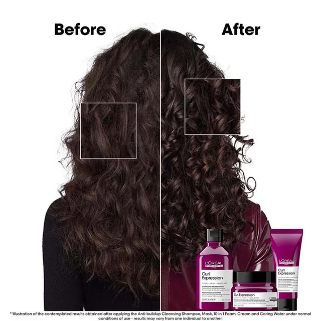 Loreal Professionnel Curl Expression Hair Mask 250ml For Curly & Coily Hair | Intense Moisturizing & Hydrating | Deep Nourishment, Anti Frizz, Shine Boost, Salon Results
