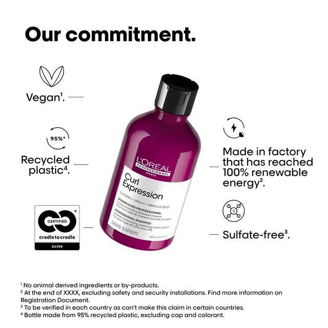 Loreal Professionnel Curl Expression Intense Moisturizing Cleansing Shampoo 300ml For Curly & Coily Hair With Glycerin, Urea H & Hibiscus Seed Extract - Deep Hydration