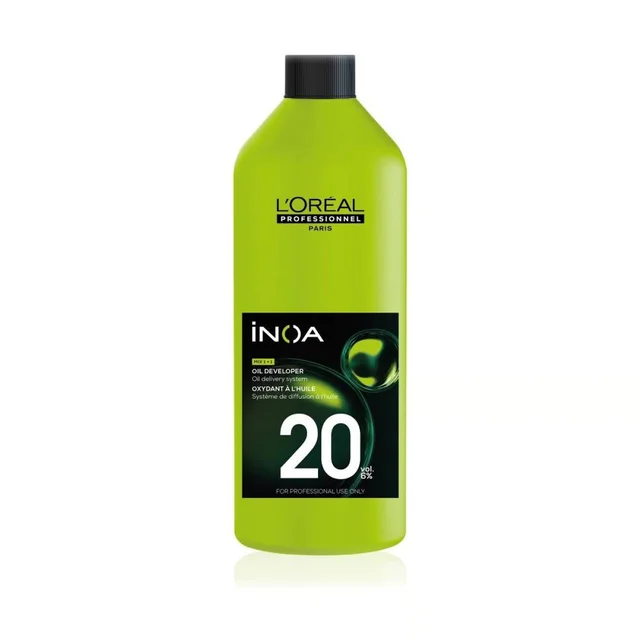 Loreal INOA Developer 20 Volume 6% 1000ml Ammonia-Free Odorless Smooth Application Long-Lasting Hair Color Results.(Note:By Including Additional Weight charge of Product is 99/-)