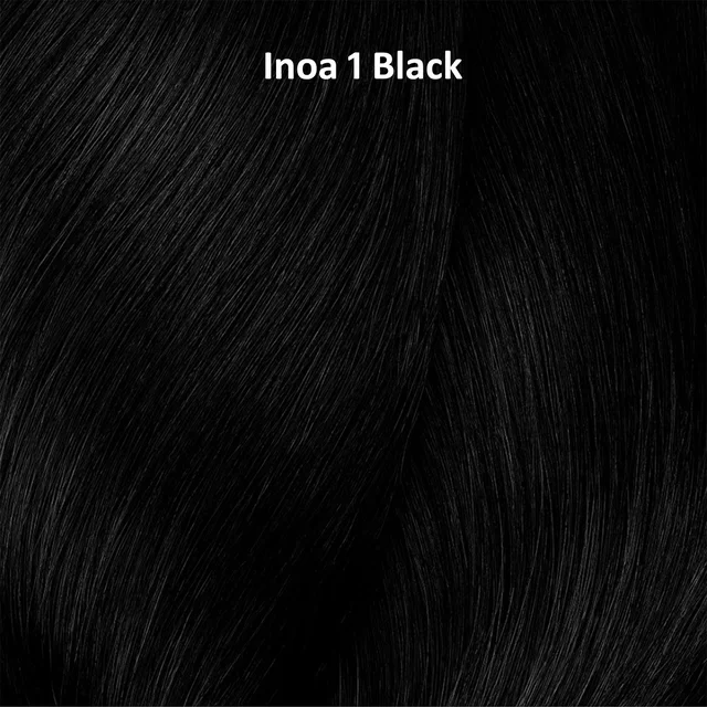 Loreal Professionnel Loreal INOA Hair Color 1 Black 60g Ammonia-Free Permanent Hair Dye Deep Intense Black 100% Grey Coverage