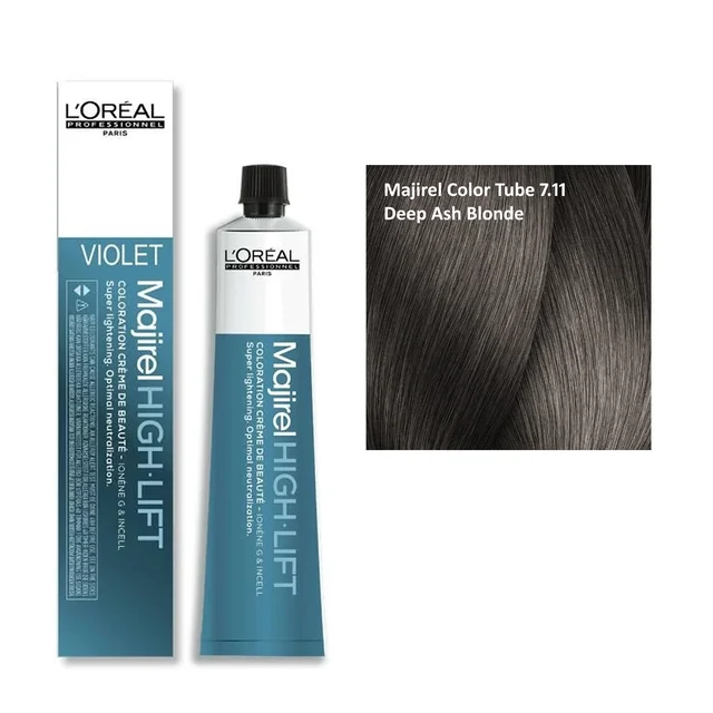 Loreal Majirel Hair Color 7.11 Deep Ash Blonde 60ml | Cool Ash Blonde Hair Colour | Grey Coverage