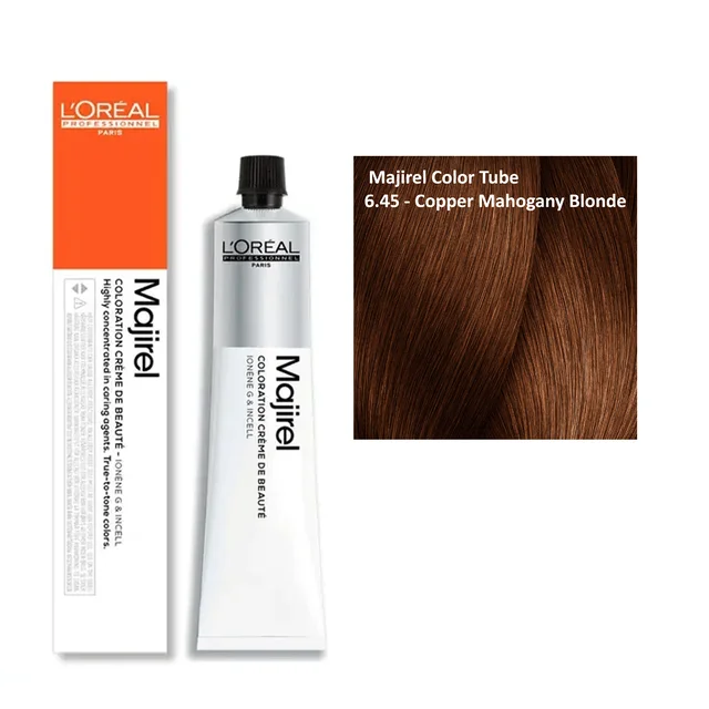 Loreal Majirel Hair Color 6.52 Iridescent Mahogany Dark Blonde 60ml | Permanent Hair Colour | Vibrant Shine