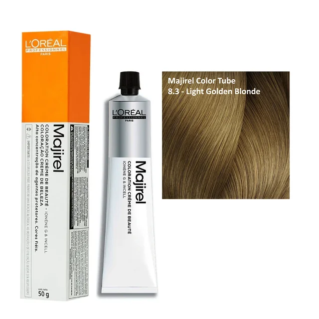 Loreal Majirel Hair Color 8.3 Light Golden Blonde 60ml | Golden Blonde Hair Colour | Salon Shine