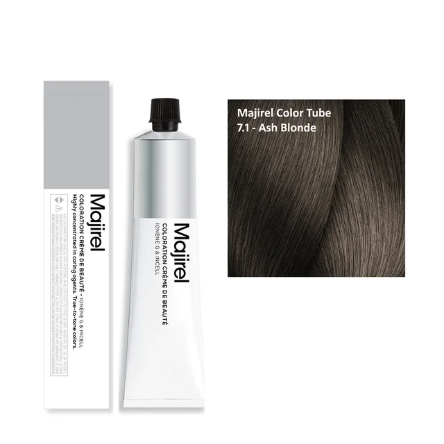 Loreal Majirel Hair Color 7.1 Ash Blonde 60ml | Cool Ash Blonde Hair Colour | Grey Coverage