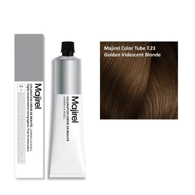 Loreal Majirel Hair Color 7.23 Golden Iridescent Blonde 60ml | Golden Blonde Hair Dye | Dual Reflect