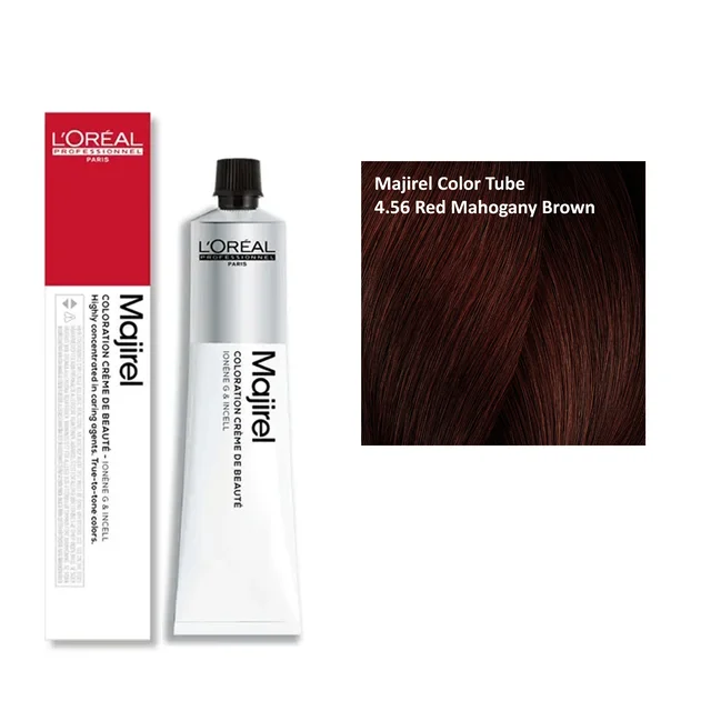 Loreal Majirel Hair Color 4.56 Red Mahogany Brown 60ml | Red Mahogany Hair Colour | Long Lasting