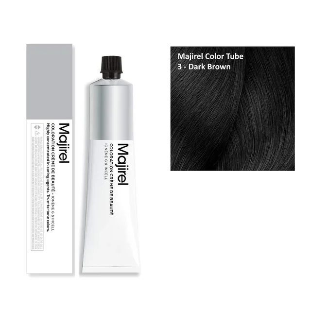 Loreal Majirel Hair Color 3 Dark Brown 60ml | Permanent Hair Colour | 100% Grey Coverage
