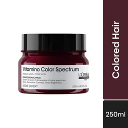 Loreal Professionnel Vitamino Color Spectrum Mask For All Coloured Hair With Ferulic Acid & Citric Acid | Moisturizing Color Treatment | Locks Day 1 Vibrancy - 250ml