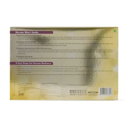 Lotus Herbals Radiant Gold 4-in-1 Facial Kit | 24K Gold Glow & Radiance | Revitalizes dull skin | 4 Easy Steps | leaving skin soft and supple