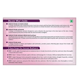 Lotus Herbals Radiant Pearl Cellular Lightening Facial Kit, 37g | For Deep Cleaning | Brighten & Lighten Your Skin Naturally | brightening and lightening | Suitable for All Skin Types