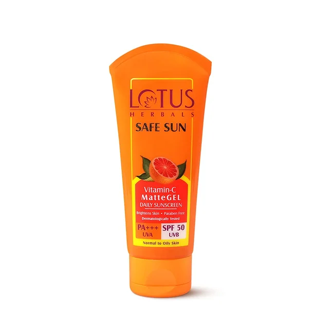 Lotus Herbals Safe Sun Vitamin C Matte Gel Daily Sunscreen PA +++, SPF 50,UVA & UVB, 100 gm
