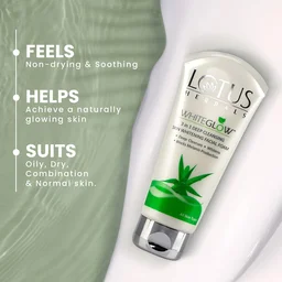 Lotus Herbals White Glow 3 in 1 Deep Cleansing Skin Whitening Facial Foam, 100g
