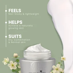 Lotus Herbals White Glow Skin Night Cream 60g | Whitening & Brightening Nourishing | Deep Hydration, Even Skin Tone & Radiant Glow While You Sleep