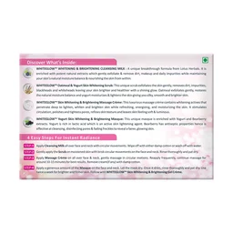 Lotus Herbals Whiteglow Insta Glow 4 In 1 Facial Kit, 160g | Instant Brightening and Radiance | lighten dark spots | Provides hydration