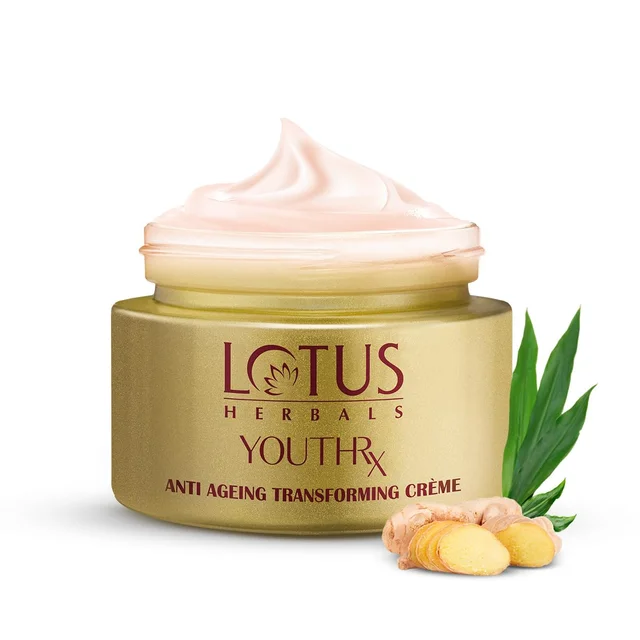 Lotus Herbals YouthRx Anti-Aging Transforming Cream, 50g | SPF 25, PA+++ | Reduces Fine Lines & Wrinkles | Provides Sun Protection & Revitalizes Skin for Youthful Glow