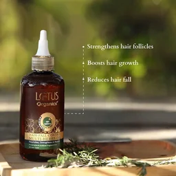 Lotus Organics+ Hair Fall Control Multi-Herbs Oil 200ml | Enriched with 100% Certified Organic Rosemary, Bhringraj & Amla | Strengthens Roots | Reduces Hair Fall | Promotes Growth Naturally
