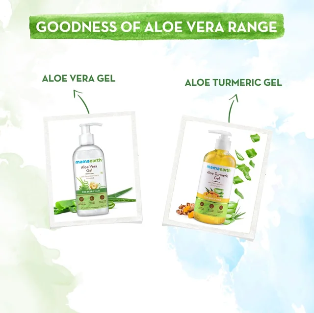 Mama Earth Mama earth Aloe Vera Gel 300ml | 100% Pure & Natural Aloe Vera Gel with Vitamin E for Skin | Hair & Sunburn Relief | Hydrates, Soothes & Nourishes