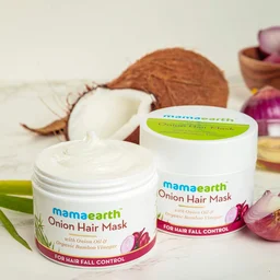 Mama Earth Mama earth Onion Hair Mask 200g | Enriched with Onion Oil & Organic Bamboo Vinegar | Strengthens Hair, Controls Hair Fall & Promotes Healthy Hair Growth