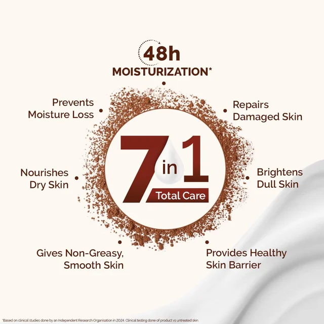 Mamaearth Cocoa Rich Moisturizing Body Lotion | with Cocoa Butter & VitaminE | for Deep 48H Moisturization | For Very Dry Skin | 7in1 Total Care | Made with 100% Natural Butter | Non-Greasy Formula | Natural ingredients body lotion | 400ml