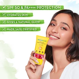 Derma Co Mamaearth Hydraful Sunscreen 50g | with Beetroot & Hyaluronic Acid | SPF 50 & PA++++ | For Hydrated Sun Protection | Lightweight | Natural Glow | For Oily, Combination & Dry Skin | UVA and UVB Protection