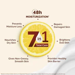 Mamaearth Vitamin C Daily Glow Body Lotion | with Vitamin C & Honey | For Skin Brightening | 48H Moisturization | 7in1 Total Care | Made with 100% Natural Butter | for Smooth, Radiant Skin | Non-Greasy Formula | Natural ingredients body lotion | All Skin Types | 400ml