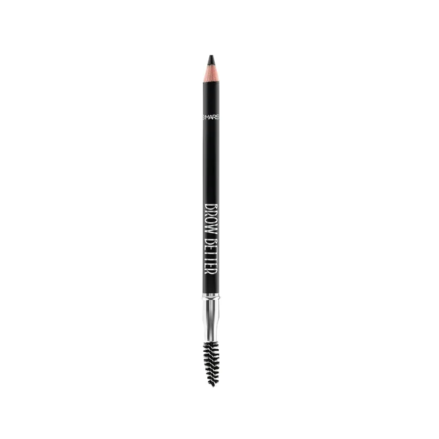 Mars Brow Better Eyebrow Pencil with Spoolie (Black - 1.4g)| Smudge-Proof | Long-Lasting | Rich Pigmentation for Natural Brows
