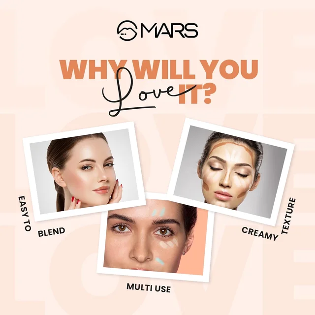 Mars Cover Rangers Creamy Matte Concealer 24g Multicolor Shade 01| Corrector & Concealer Palette | Lightweight, Easy Blend, Full Coverage Face Makeup Concealer