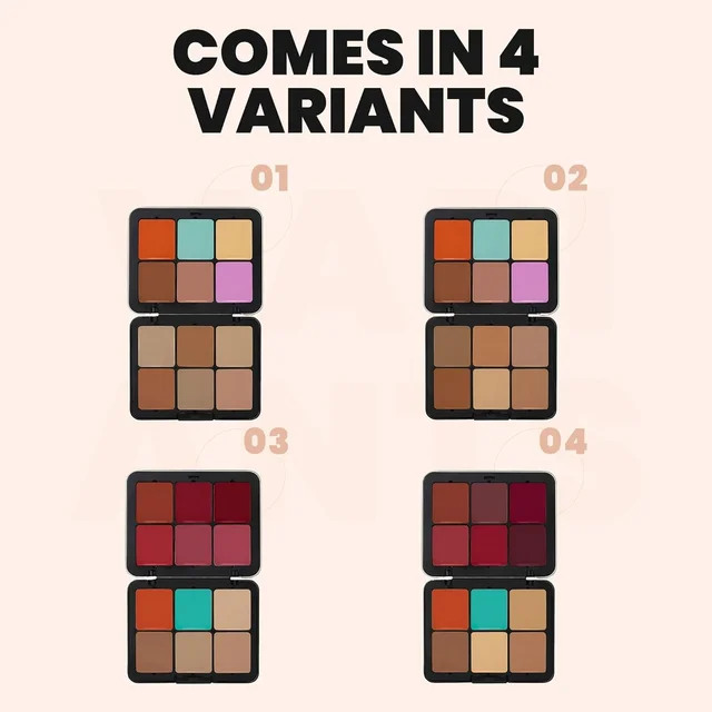 Mars Cover Rangers Creamy Matte Concealer 24g Multicolor Shade 03| Corrector & Concealer Palette | Lightweight, Easy Blend, Full Coverage Face Makeup Concealer