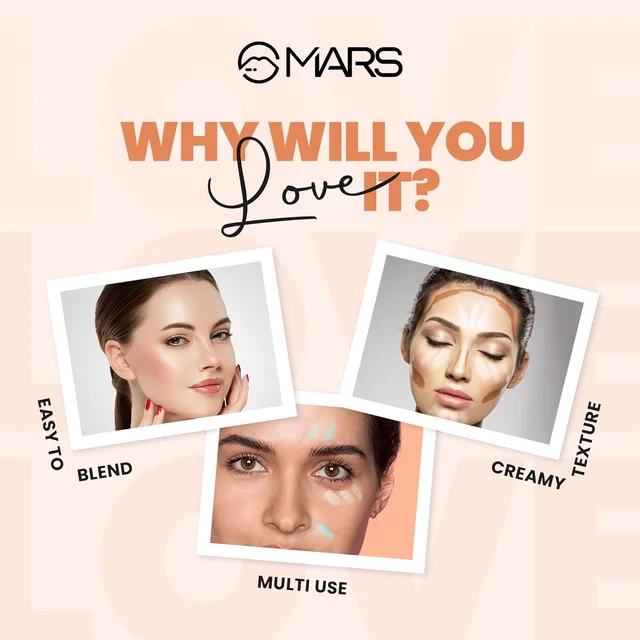 Mars Cover Rangers Creamy Matte Concealer & Corrector Palette 01 Multicolor, 24 gm | Easy-to-Blend | Lightweight Concealer for Face Makeup