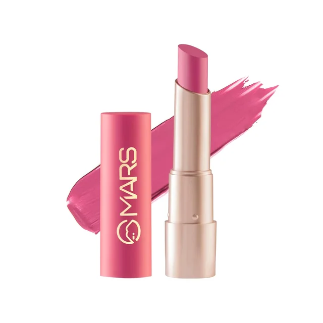 Mars MARS Creamy Matte Long-Lasting Lipstick 18-Gulabi Garba)| Smooth & Lightweight | Single Swipe Application