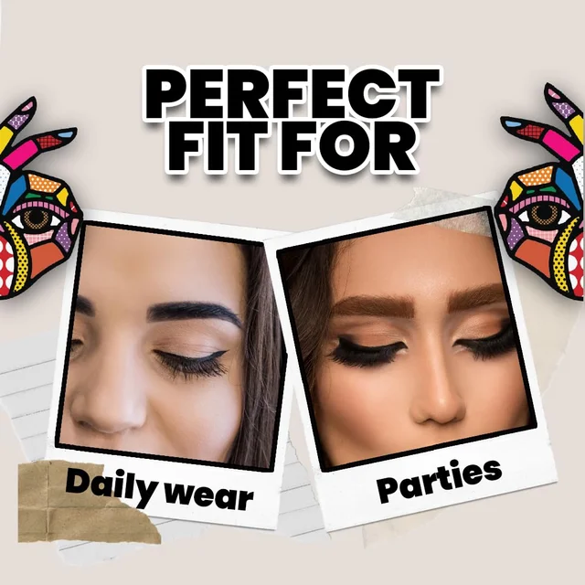Mars Fabulash False Eyelashes 12 Party Ready| Lightweight | Synthetic Lashes | Easy Fit |All Eye Shapes