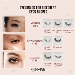 Mars Fabulash False Eyelashes 12 Party Ready| Lightweight | Synthetic Lashes | Easy Fit |All Eye Shapes