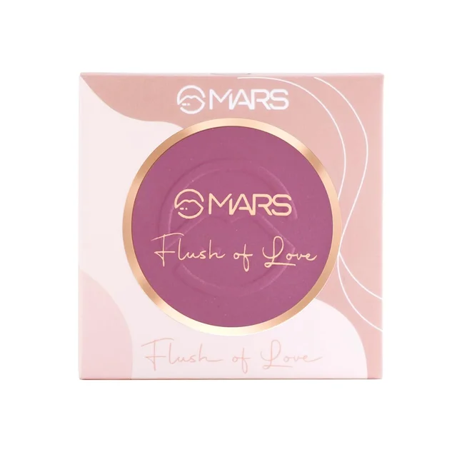Mars Flush of Love Face Blusher 8g, Shade07 | Highly Pigmented | Easy to Blend | Lightweight Matte Finish | Natural & Long-Lasting Cheek Color