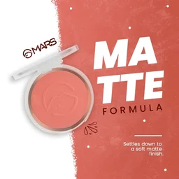 Mars Flush of Love Face Blusher 8g, Shade09 | Highly Pigmented | Easy to Blend | Lightweight Matte Finish | Natural & Long-Lasting Cheek Color