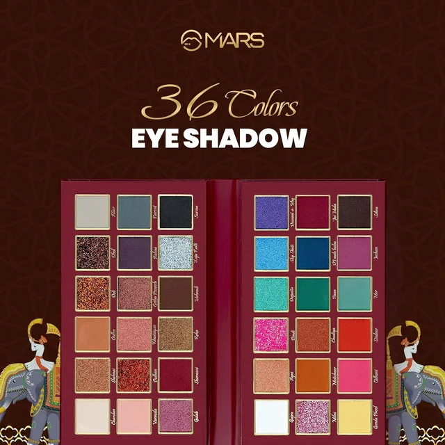 Mars Jashan-E-Shrinaar Eyeshadow 36 Shades Multicolor Palette, 36g