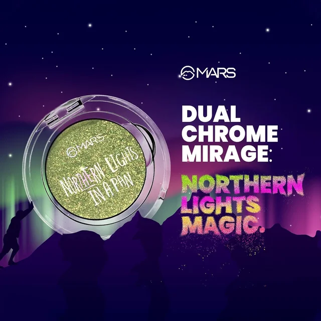 Mars Northern Lights Eyeshadow 02 Norwegian Nights (0.5g) | Dual-Tone Shimmer, High Pigmentation, Easy to Blend