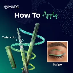 Mars MARS Northern Lights In A Pencil Retractable Eyeliner (03-TUNDRA TEAL) 0.35gm | Waterproof & Smudge-Resistant | Long-Lasting & Duo-Chrome Eye Pencil for Bold Looks