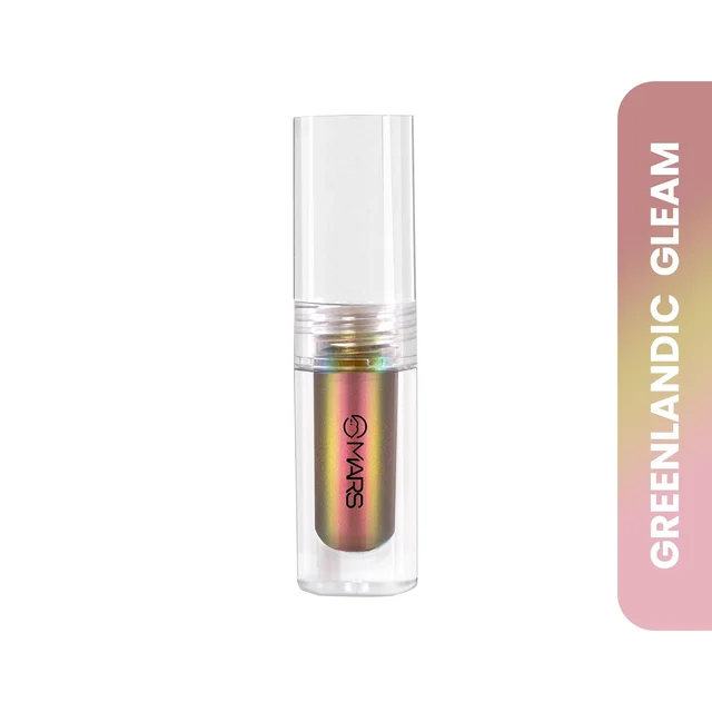 Mars Northern Lights Liquid Eyeshadow 05 Greenlandic Gleam, 1.8ml | Dual-Tone Chrome Effect | Liquid Shimmer | One-Swipe Pigmentation | Smudge-Proof & Lightweight Formula