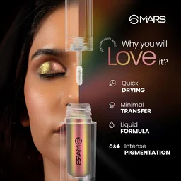 Mars Northern Lights Liquid Eyeshadow 03 Alaskan Aurora, 1.8ml | Dual-Tone Chrome Effect | Liquid Shimmer | One-Swipe Pigmentation | Smudge-Proof & Lightweight Formula