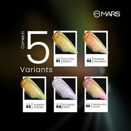 Mars Northern Lights Liquid Eyeshadow 03 Alaskan Aurora, 1.8ml | Dual-Tone Chrome Effect | Liquid Shimmer | One-Swipe Pigmentation | Smudge-Proof & Lightweight Formula