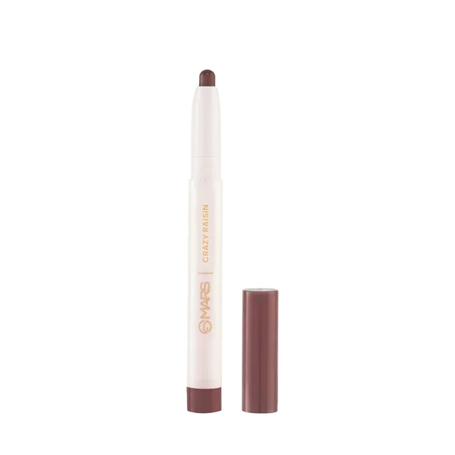 Mars Poppins Long-Lasting Lip Crayon 11-CRAZY RAISIN (1.3g) | Matte Finish | Smudge-Proof & Kiss-Proof Lipstick for Women