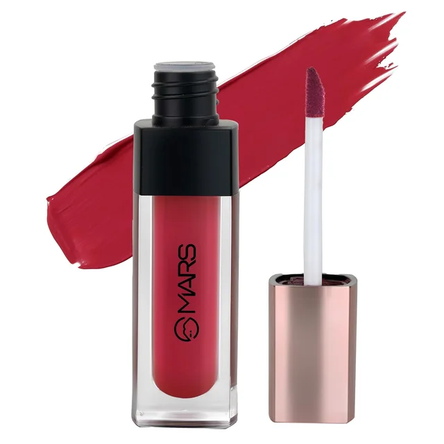 Mars Popstar Matte Liquid Mousse Lipstick 16-Get Poppin (6ml) | Lightweight | Non-Sticky | Transfer-Proof & Waterproof | Long-Lasting upto 12-Hour