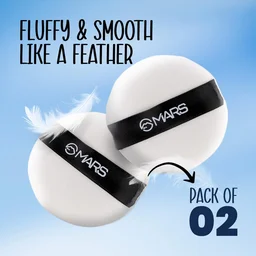 Mars Powder Puff with Strap | Perfect for Loose & Pressed Powder | Flawless Application & Gentle on Skin