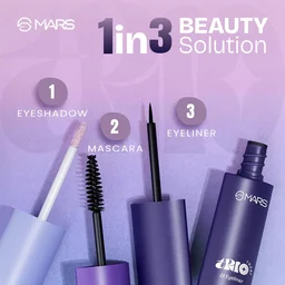 Mars Trio Treat 3-IN-1 Eye Makeup Kit 24.50g | Includes Eyeliner, Mascara & Eyeshadow | Travel-Friendly Design | Long-Lasting & Versatile