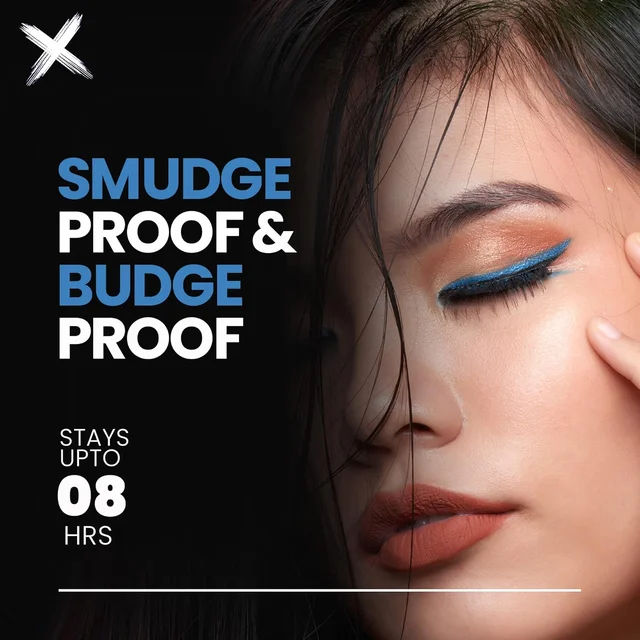 Mars MARS Won't Smudge Won't Budge Matte Kajal Pencil 1.4g Shade 02 HIGH TIDE | Smooth Glide, Waterproof, Long-Stay Kajal | Bold Blue-Black Pigment | Smudge-Proof Eye Pencil
