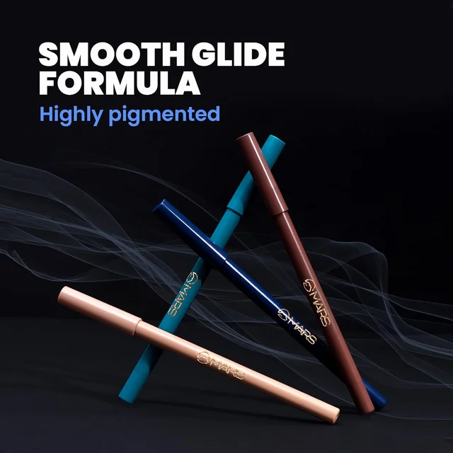 Mars MARS Won't Smudge Won't Budge Matte Kajal Pencil 1.4g Shade 02 HIGH TIDE | Smooth Glide, Waterproof, Long-Stay Kajal | Bold Blue-Black Pigment | Smudge-Proof Eye Pencil