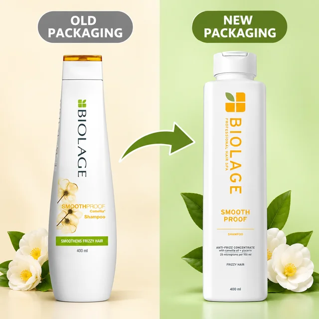 Biolage Smoothproof Shampoo 400ml | Anti-Frizz Shampoo with Camellia Extract | Frizz Control, Shine & Smooth Silky Hair