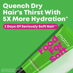 Matrix Food For Soft Detangling Hydrating Conditioner 100ml for Dry & Dehydrated Hair | 5X More Hydration | 3 Days of Softness | Hyaluronic Acid & Avocado Oil