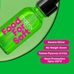 Matrix Food For Soft Hair Oil Serum 30ml for Dry & Dehydrated Hair | 5X More Hydration | 3 Days of Softness | Hyaluronic Acid & Avocado Oil | Smooth & Nourished Hair